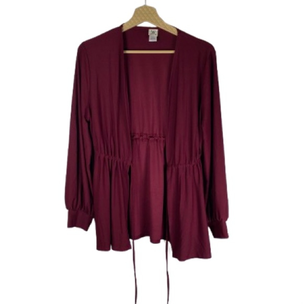 Wrapper Burgundy Blazer